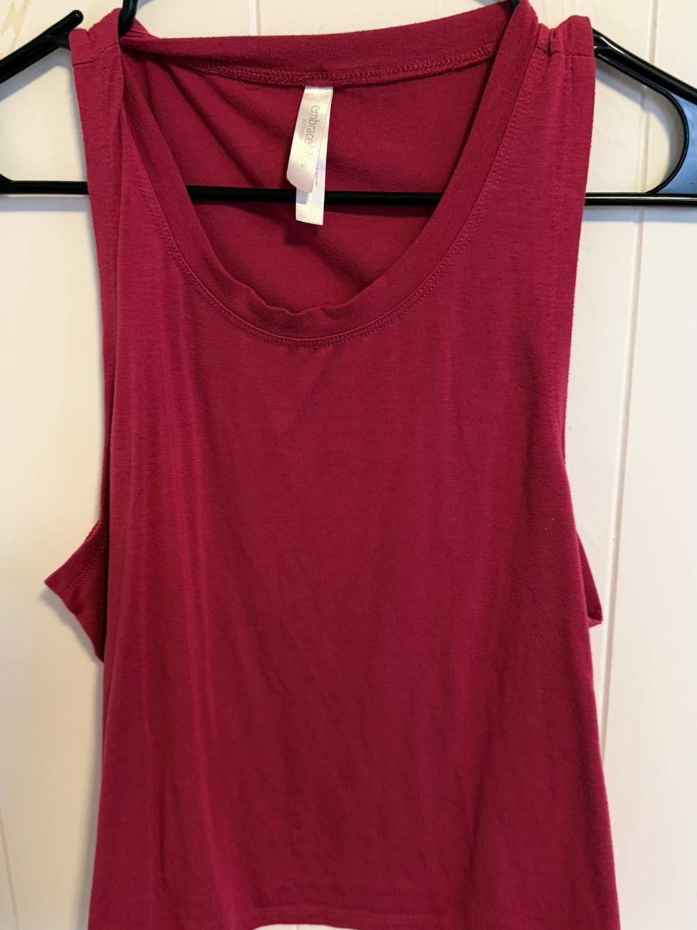 Women's Ribbed Muscle Tank Top - Burgundy